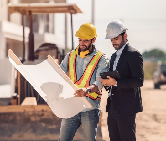 Equipe técnica da Zero 4 Engenharia em obra